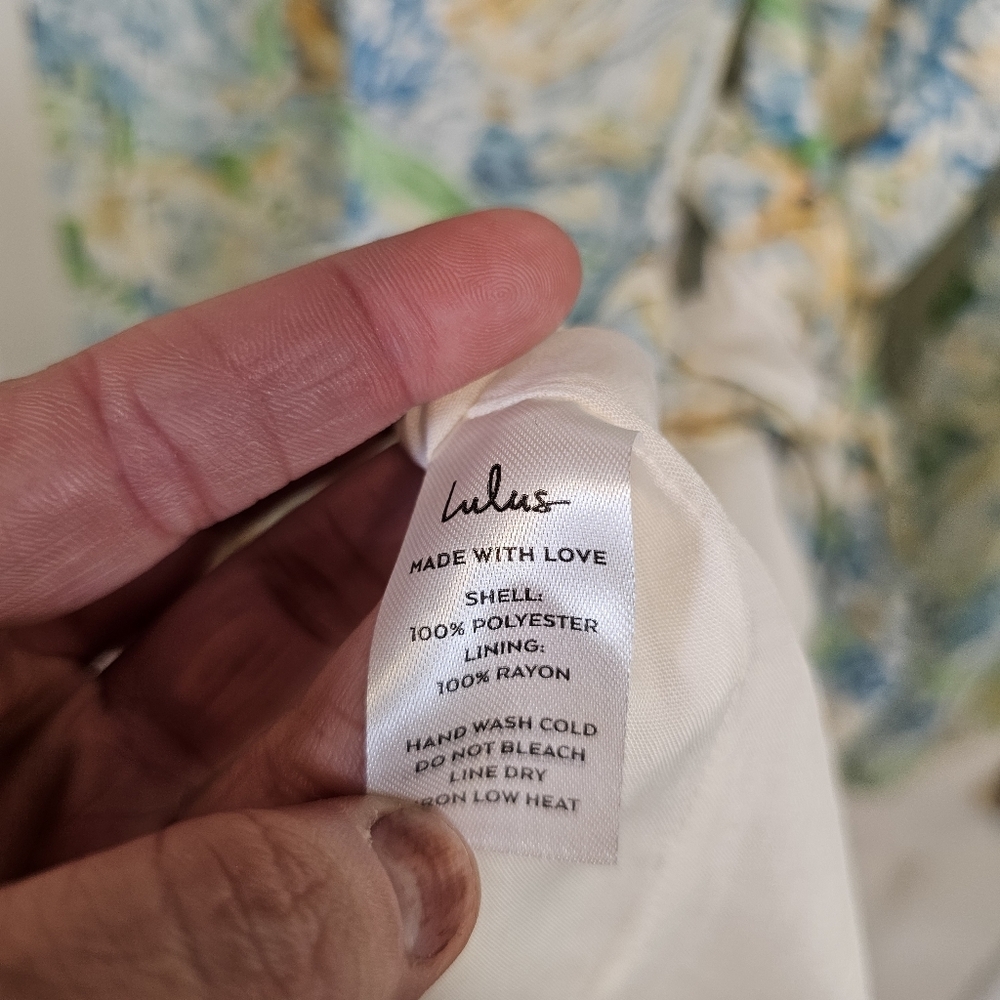 Lulus Floral Wrap Mini Long Sleeve Vneck Dress - Picture 4 of 7